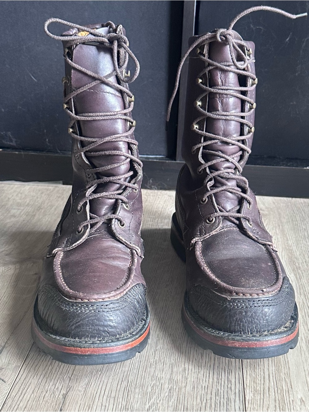 Matterhorn Brown Leather Work Boots Men’s Size‎ 9 1/2 - Picture 3 of 6